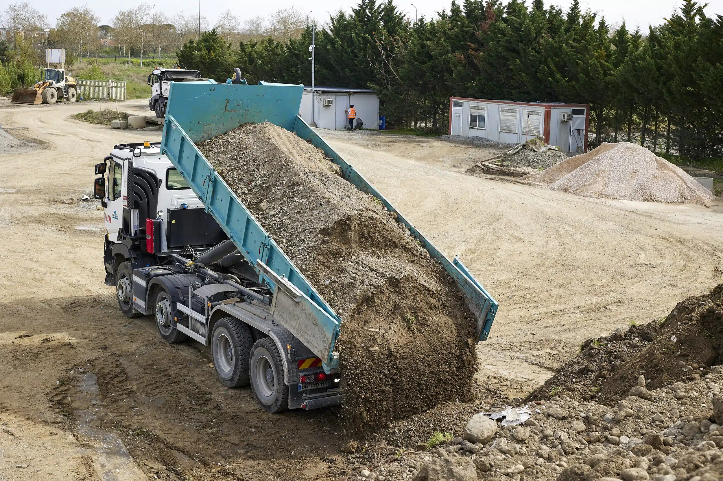 saboulard camion benne transport granulats matériaux